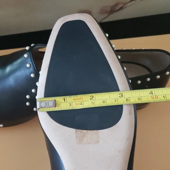 Jimmy Choo Black Studded Flats - Picture 9 of 9